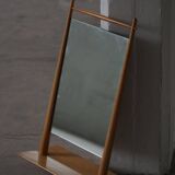 Mid-century Scandinavian floor mirror in wood, 1950–1960