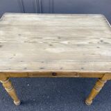 Farm table in natural wood fir 1900 brewery