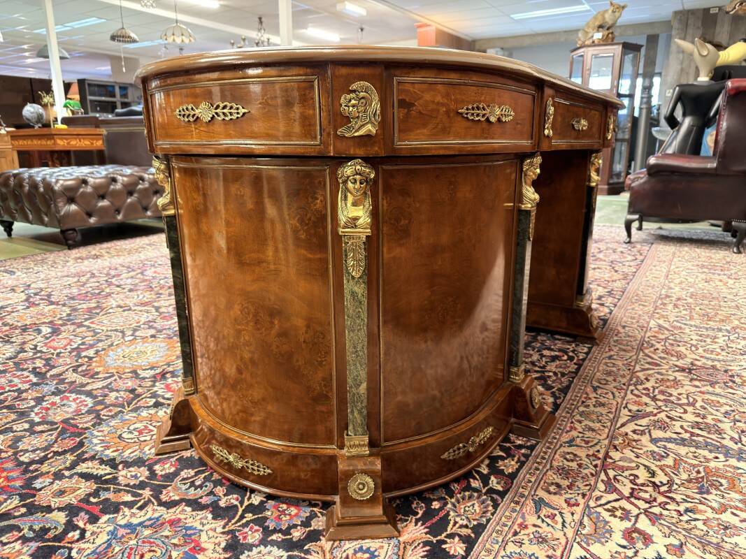 Antique French Louis XIV Oval Writing Desk