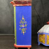 Tyrolean Miniature Wardrobe and Bed Set