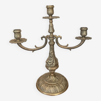 Old solid brass candlestick