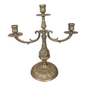 Old solid brass candlestick