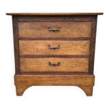 Rustic chest of drawers in solid oak 1950
