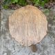 Brutalist tripod stool in solid elm from 1950.