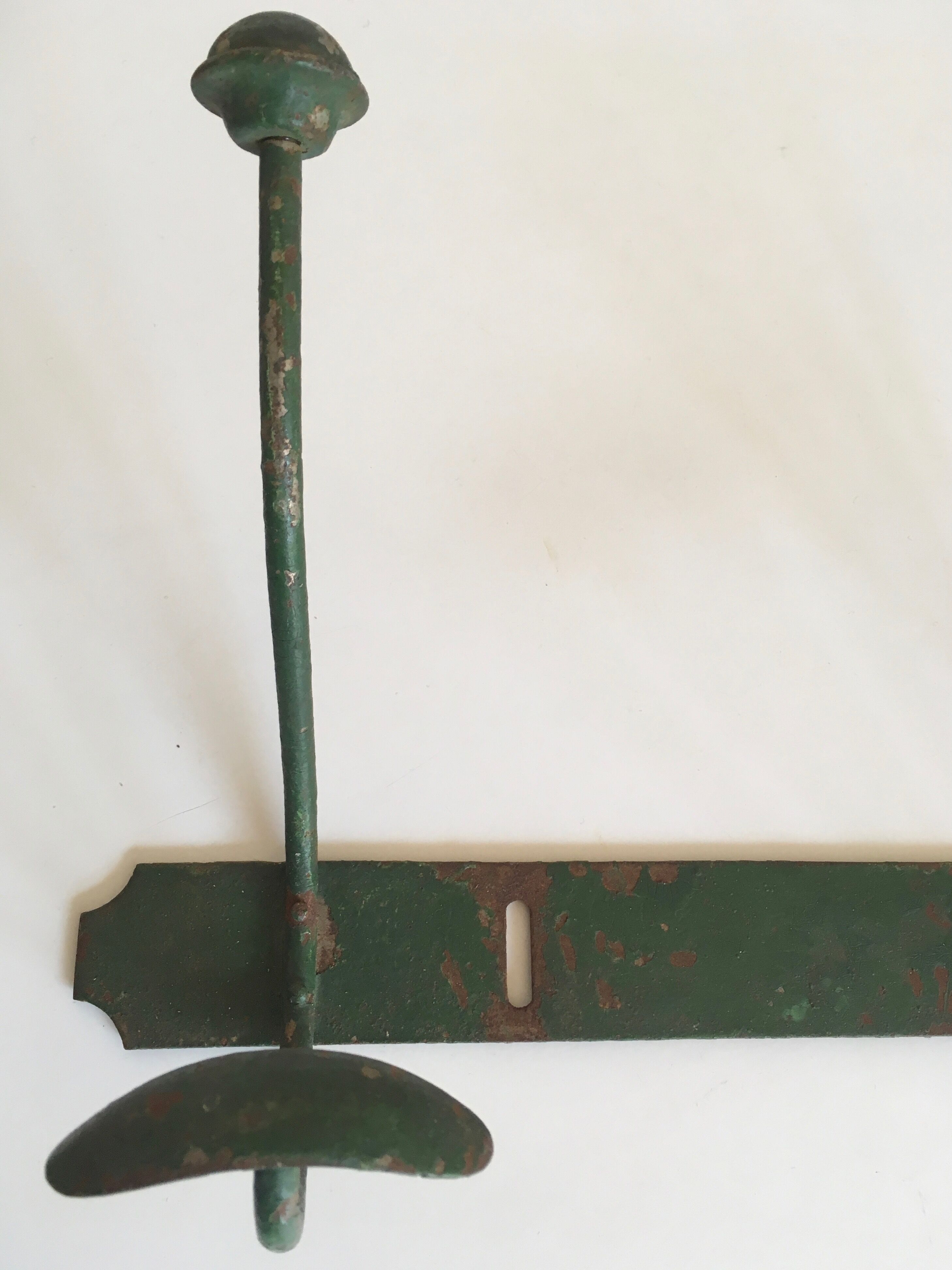 1900 green metal garden coat holder