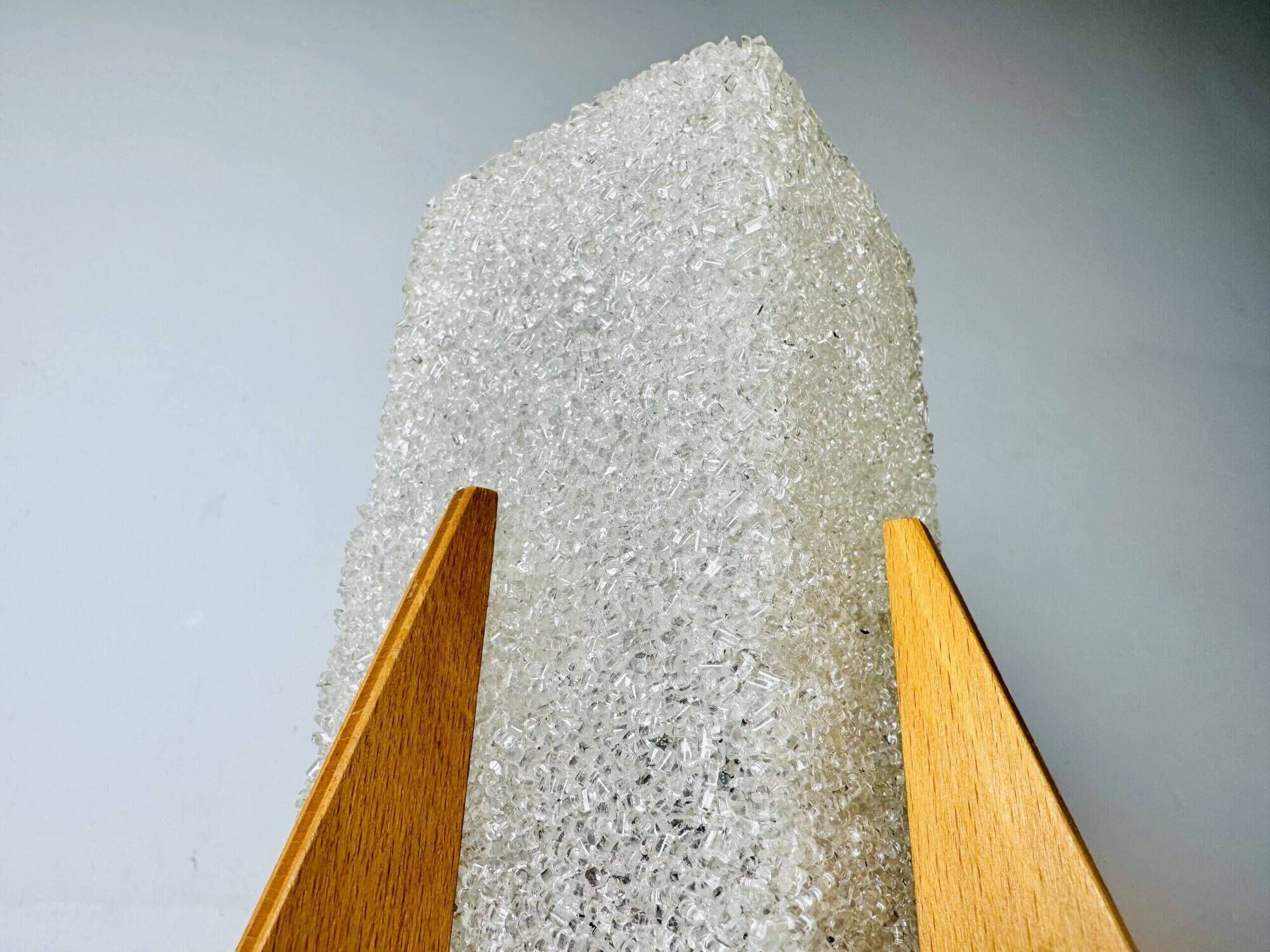 Rocket Desk Lamps In Wood & Glass Crystal By Pokrok Zilina, Poland 1970S