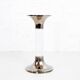 Candle holder in silver metal and lucite