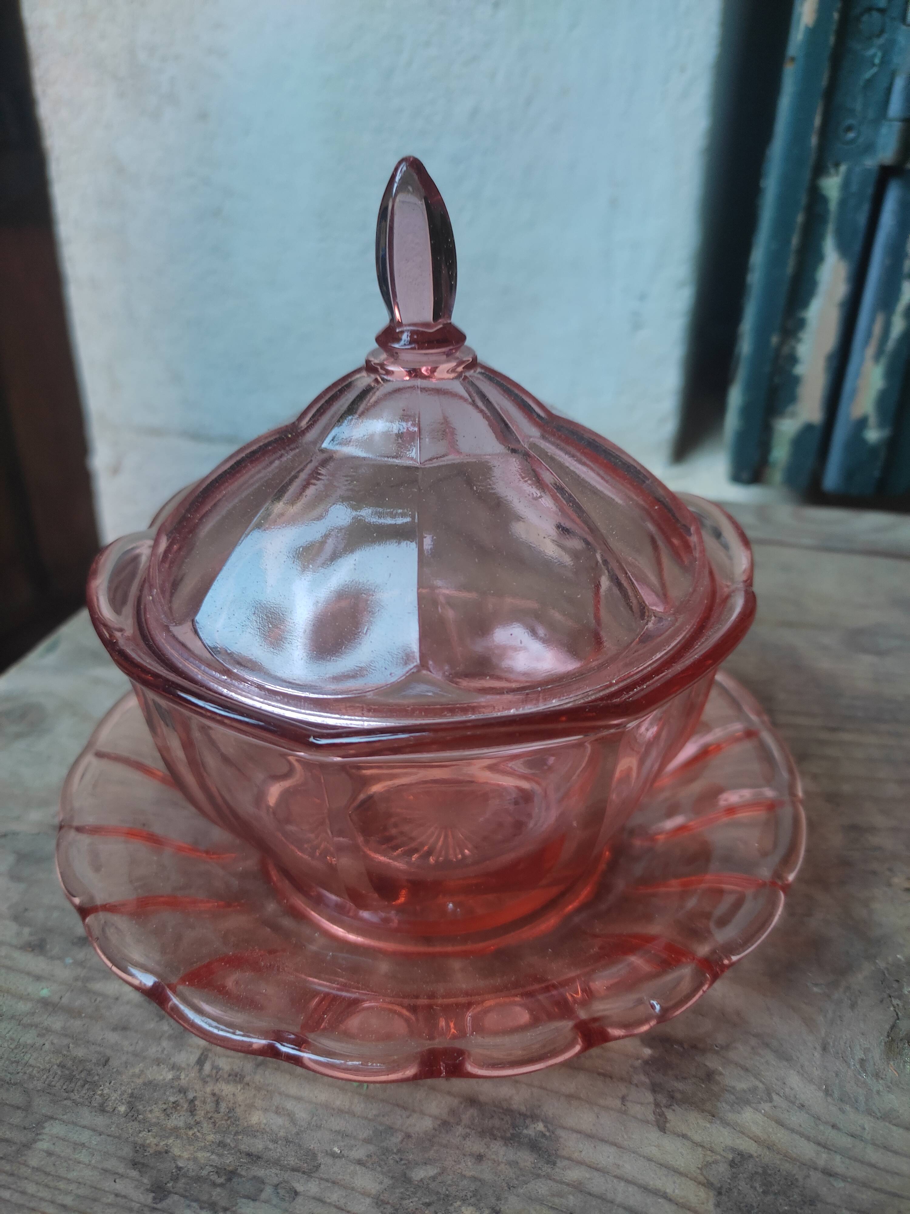 Pink glass candy maker