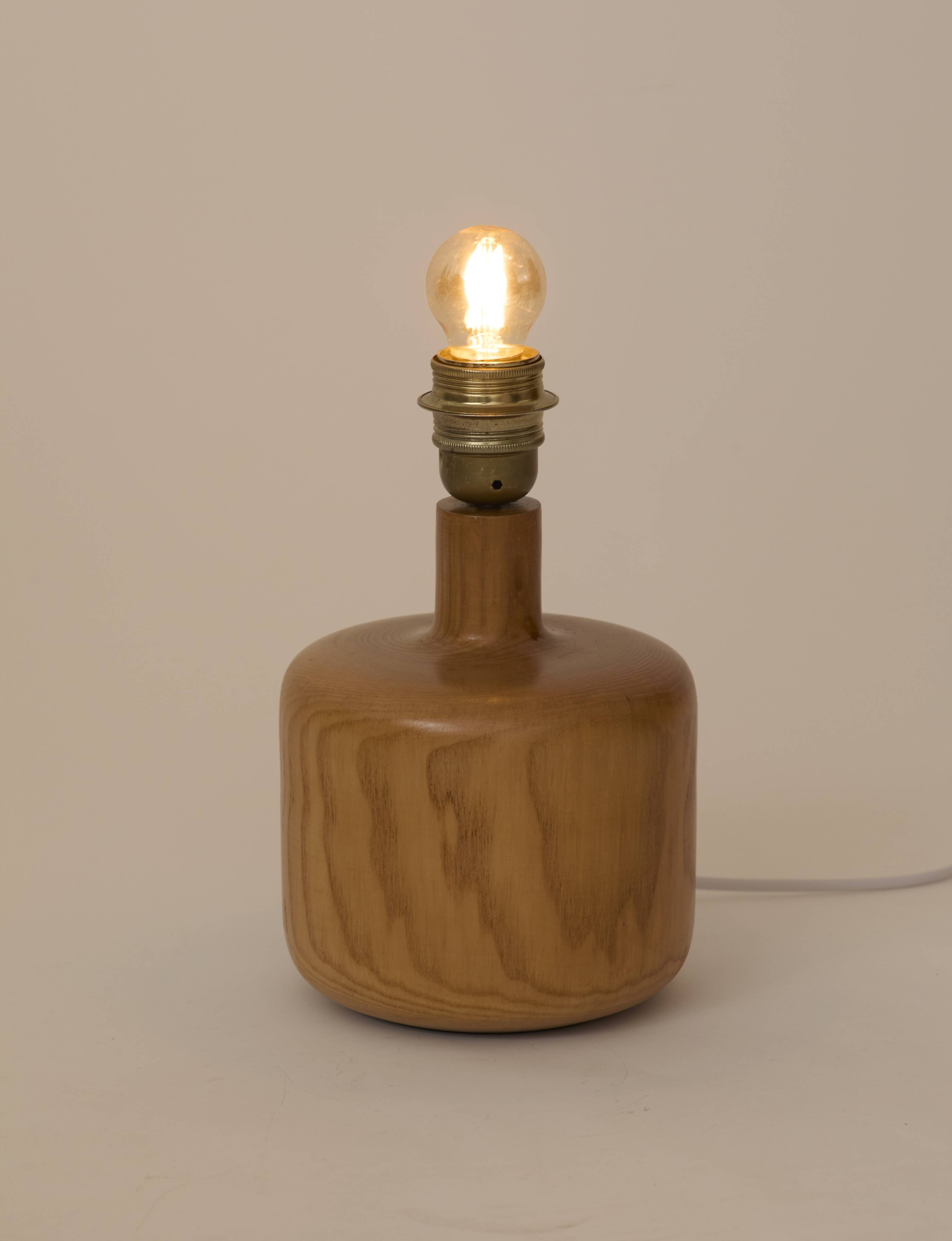 Pair of solid wood lamps by Charlotte Perriand / Les Arcs Circa 1968