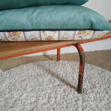 Old bed of nursery school metal and wood