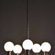 Art Deco Chandelier in Nickel, Steel and Opaline Glass, Czech, 1920s