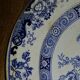 Plat Creil et Montereau décor chinois bleu