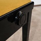 Adjustable Piano Bench, in Black Lacquered Wood – 1970