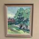 Original Swedish Oil on Canvas – "Landscape Composition" by Kramer – Signed – Vintage and Framed – 72 × 62 cm (28.3" × 24.4")