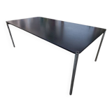 USM Haller desk table – black oak veneer top