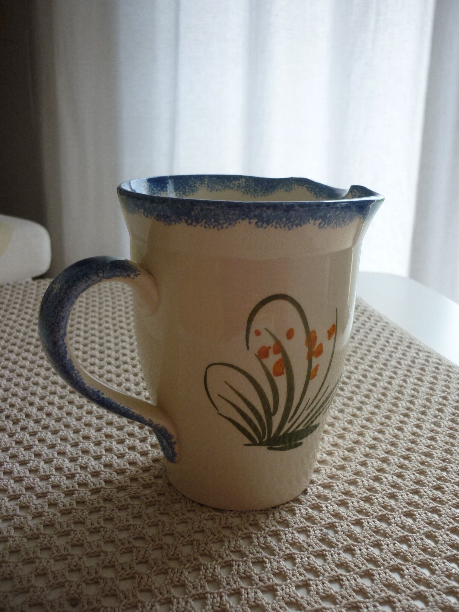 Ceramic pitcher Breton decoration