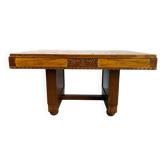 Oak marquetry dining table, 1940s - France