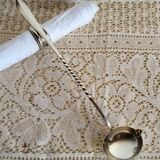 Punch ladle, cocktail, in silver-plated cherry metal.