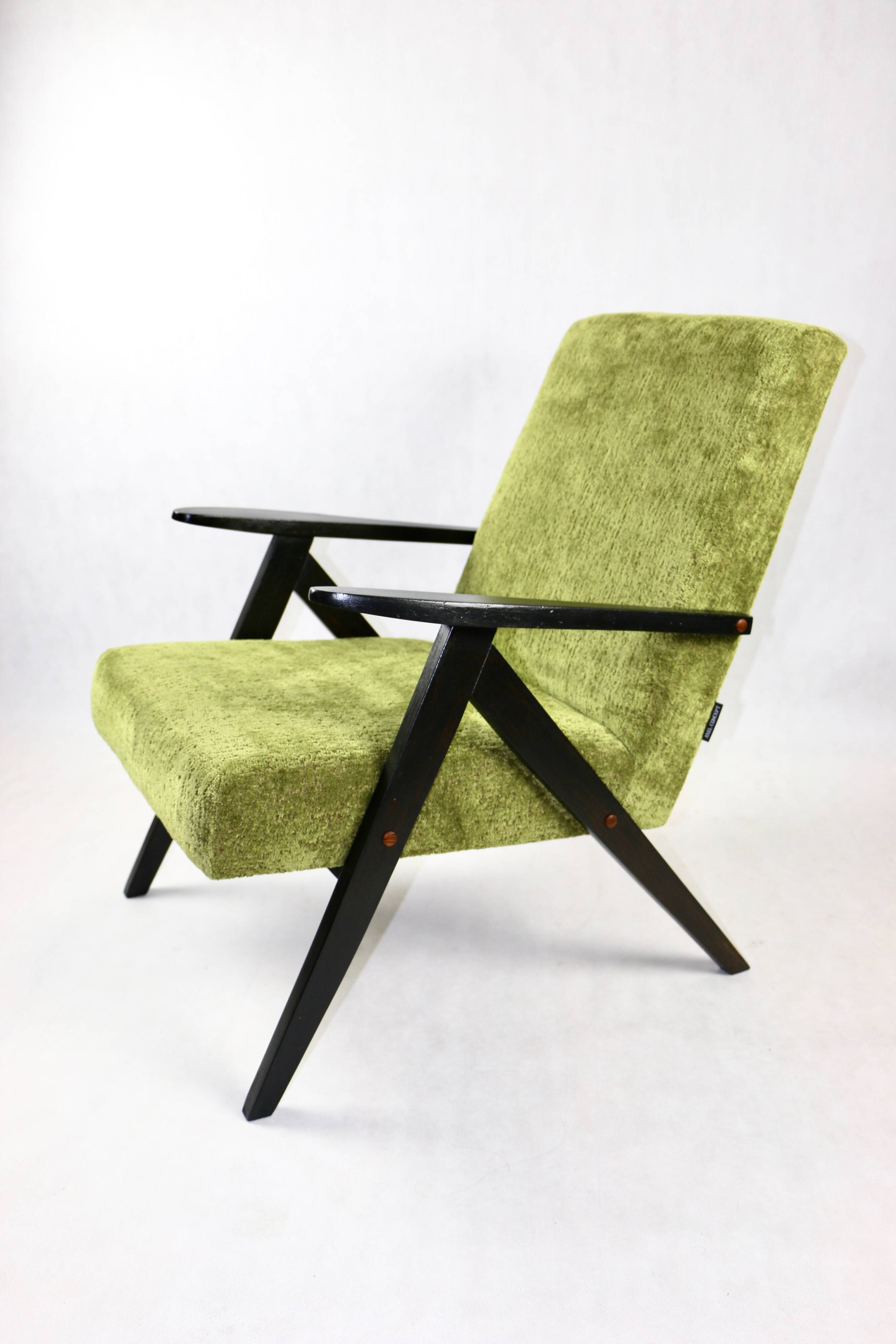 Fauteuil Vintage Modèle B-310 Vert Olive, 1970