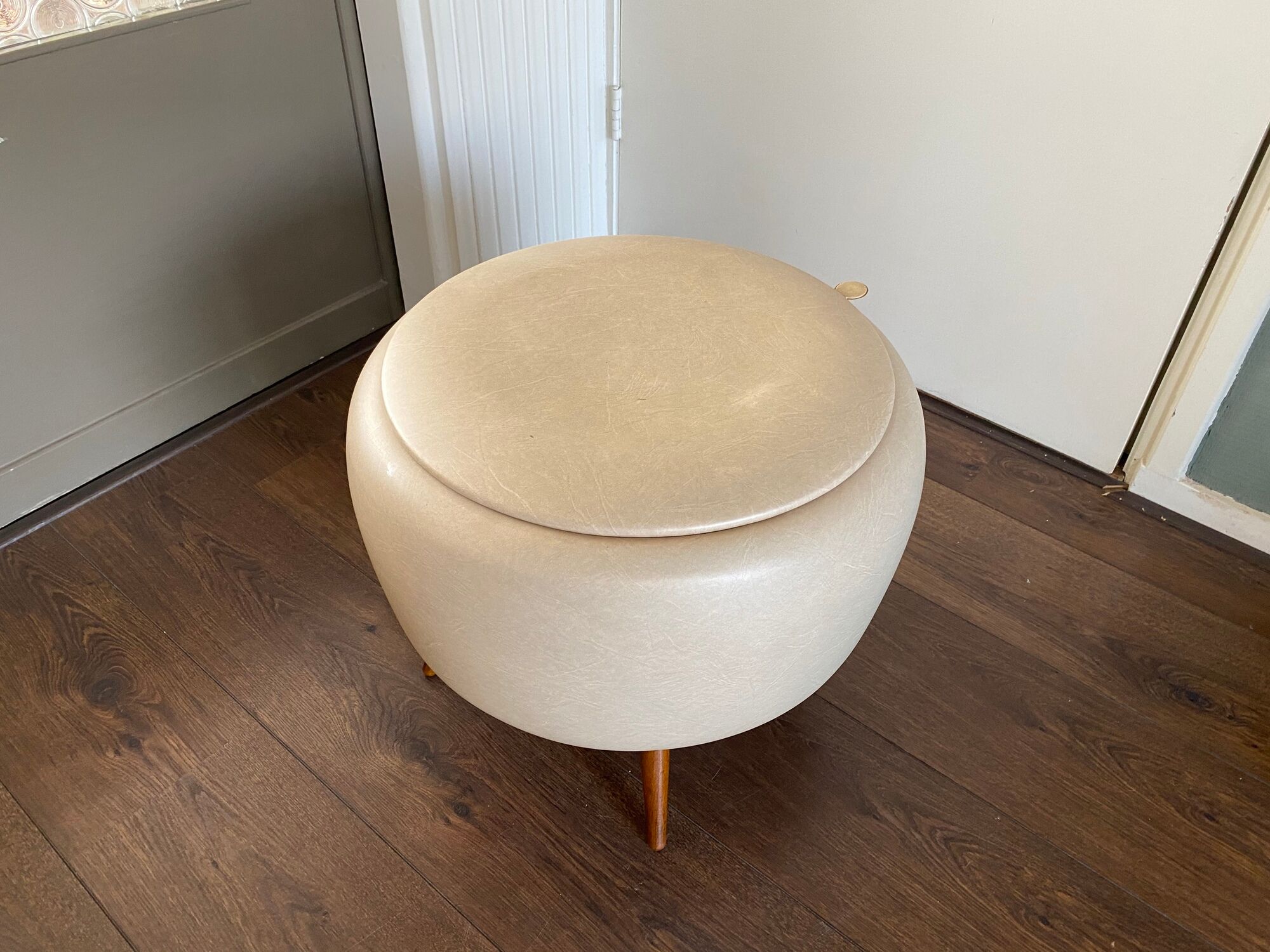 Pouf scandinave vintage de FM Møbler, années 1950
