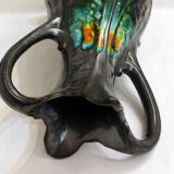 Amphora vase in metallic stoneware