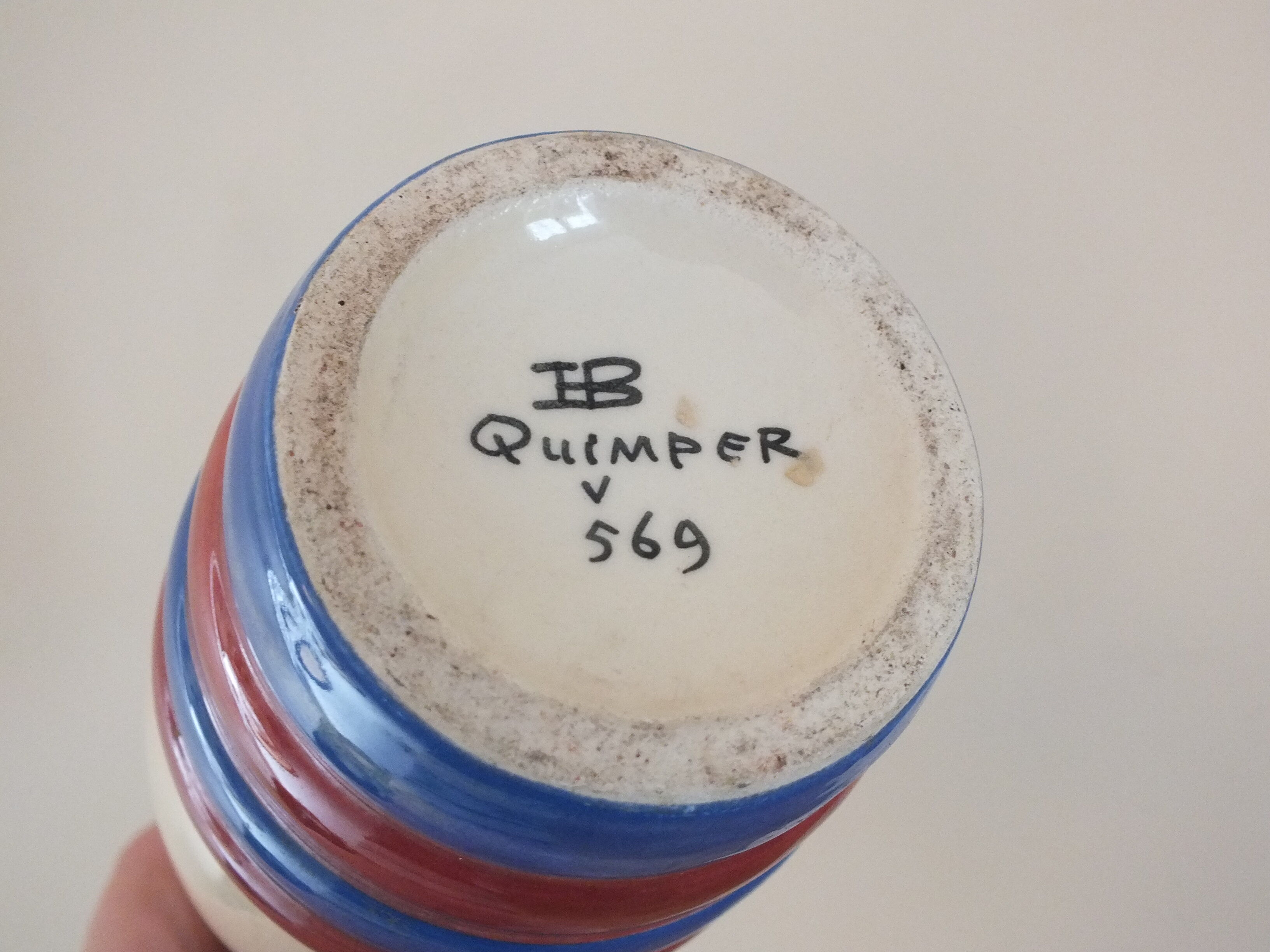 Vase bottle Breton HB Quimper