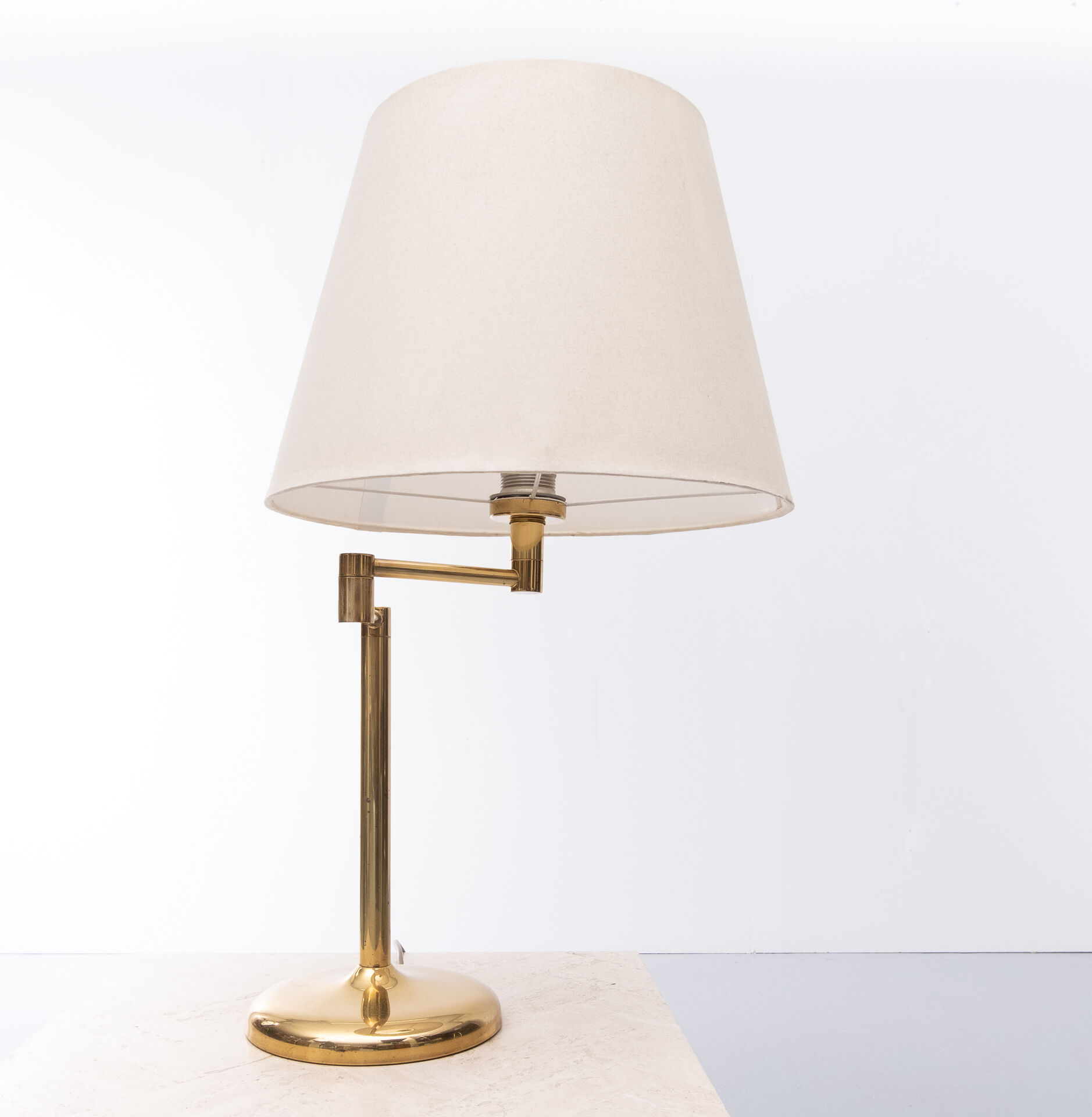 Solken Leuchten Brass Table Lamp, 1970s