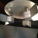 Ceiling lamp 3 adjustable metal lamps vintage 1980