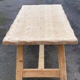 Georges Robert farmhouse table 1960 renovated in raw solid pine 200cm