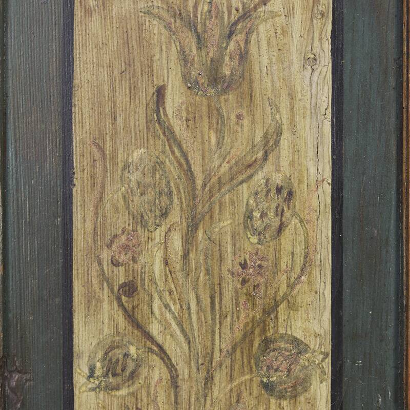 Armoire de mariée peinte d'art populaire