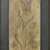 Armoire de mariée peinte d'art populaire