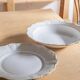 White presentation plate / serving plate "Mathilde"