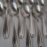 Manufrance 12 small silver-plated metal spoons / white