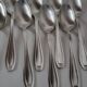 Manufrance 12 small silver-plated metal spoons / white