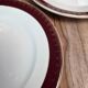 Lot de 12 assiettes à dessert Digoin Sarreguemines « rubis »