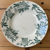 Set of 5 antique deep plates "Terre de Fer"