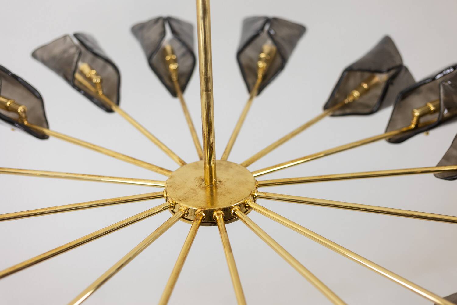 Simone Malachin. Murano glass "star" chandelier. Contemporary.