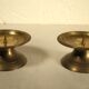 Pair of brass "pique - candle" candlesticks