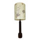 Lampe brutaliste art populaire 73 cm, bois tourné