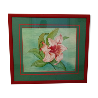 Pink flower painting