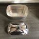 Box seed "rose" in silver metal