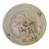 Large round ironstone dish stamped Clairefontaine