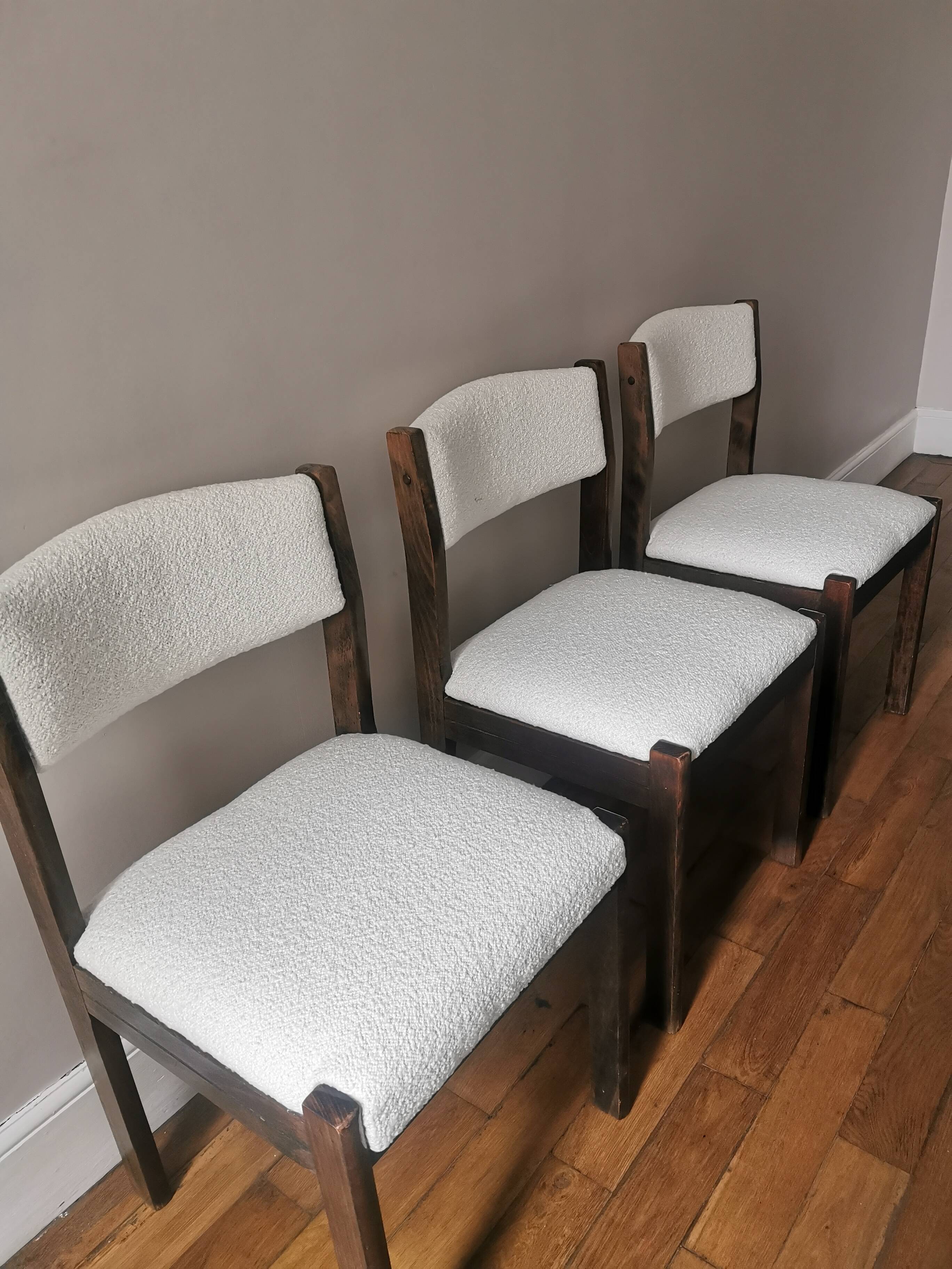 Lot de 6 chaises authentiques Emile Baumann bouclette