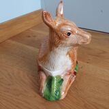 Terrine ceramic doe signed Caugant