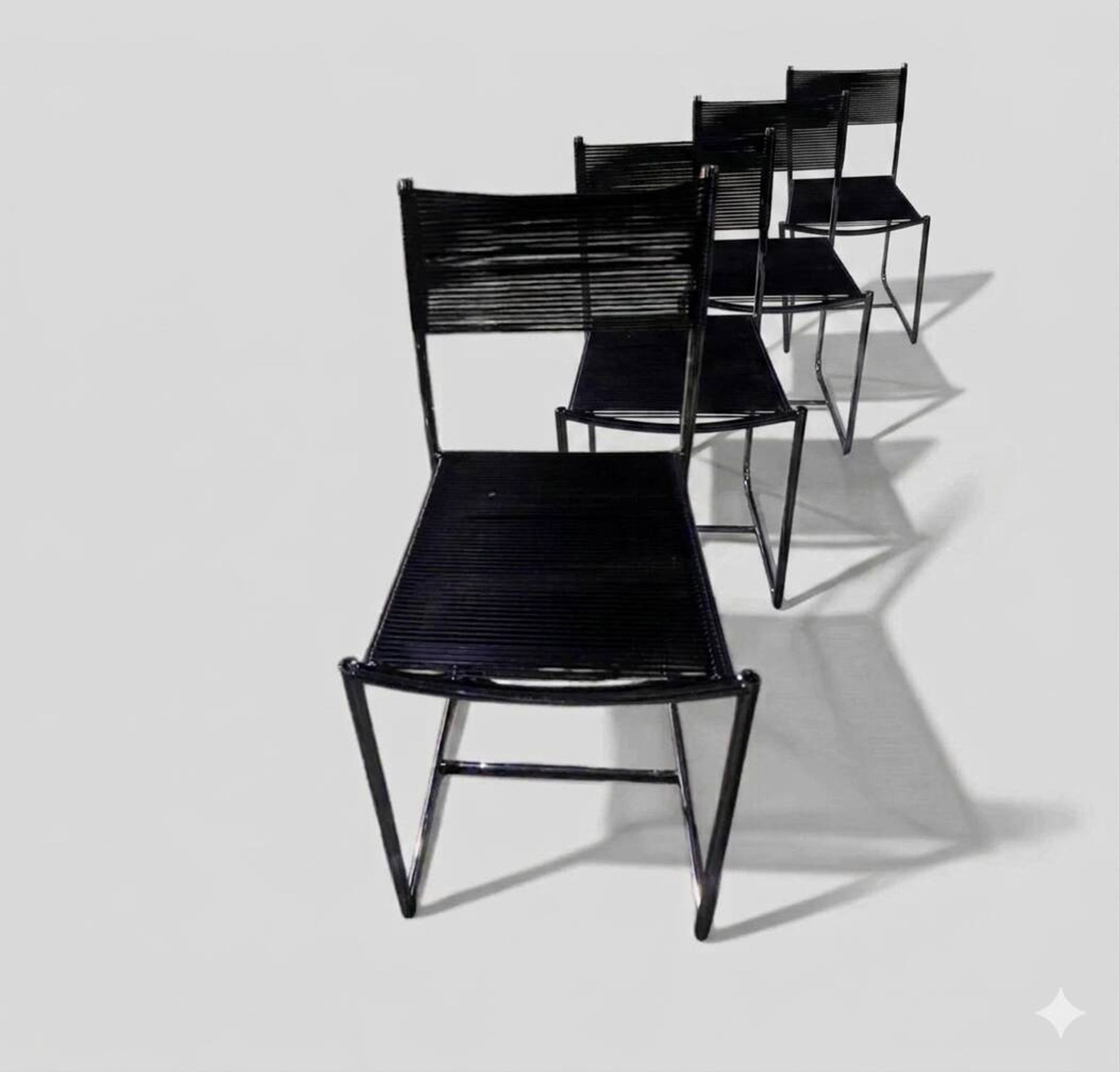 Set of 4 "spaghetti" chairs by Giandomenico Belotti for Alias