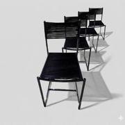 Set of 4 "spaghetti" chairs by Giandomenico Belotti for Alias