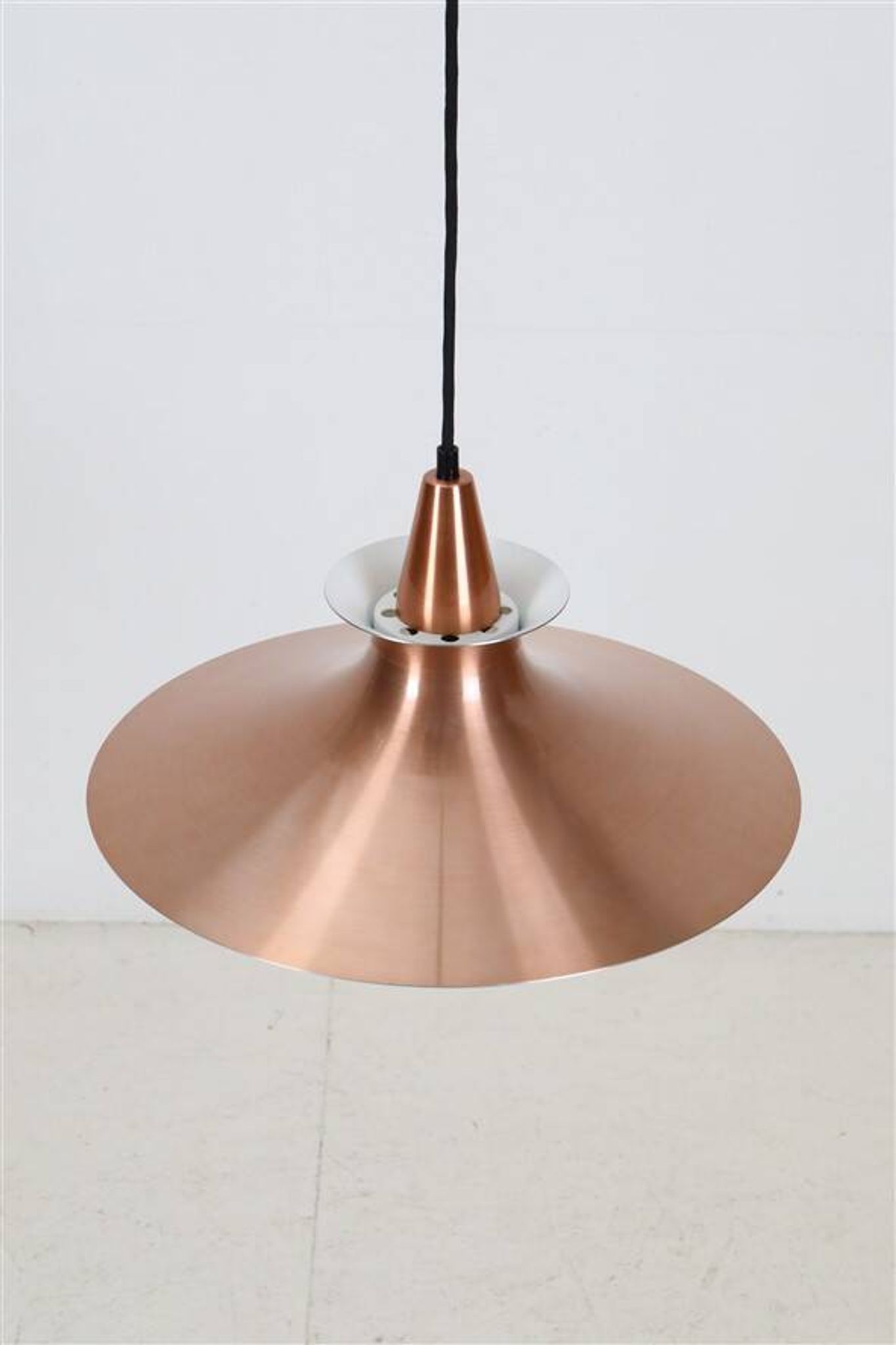 Mid-century pendant lamp / copper / aluminium / Danish modern design / 1960s / 1970s