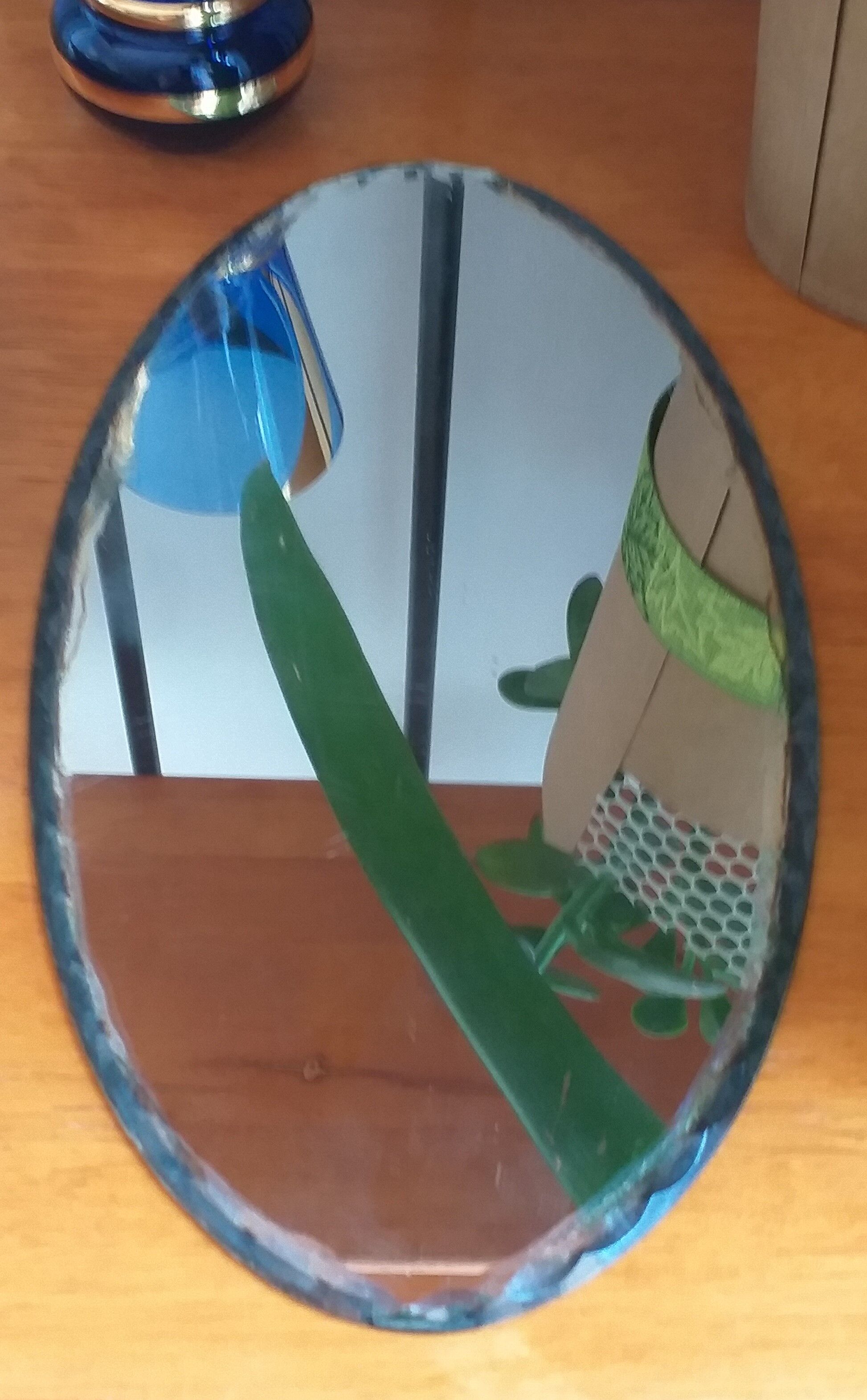 Oval beveled mirror  16x30cm