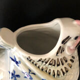 Teapot earthenware decoration vintage hen