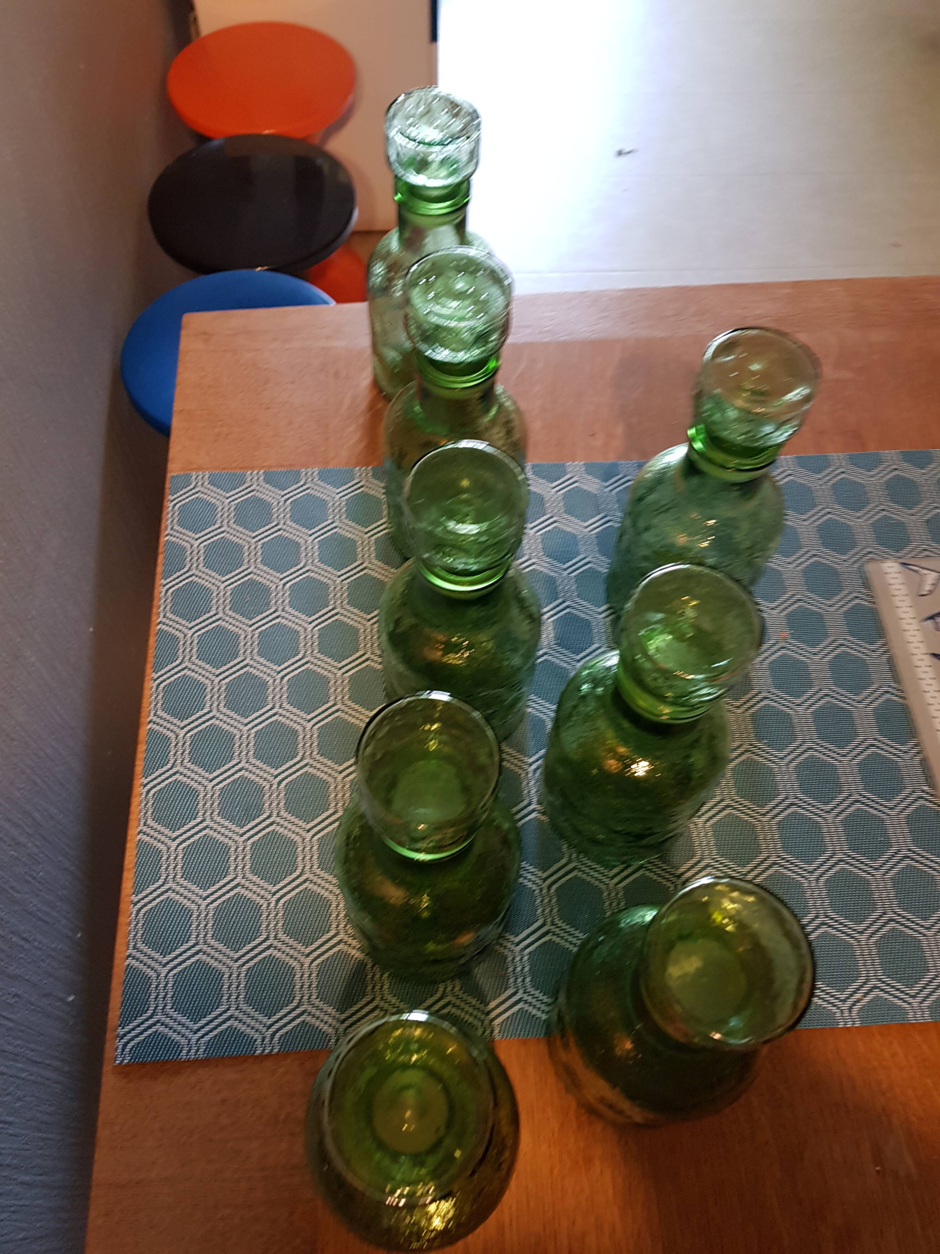 Lot of 8 vintage pharmacy bottles